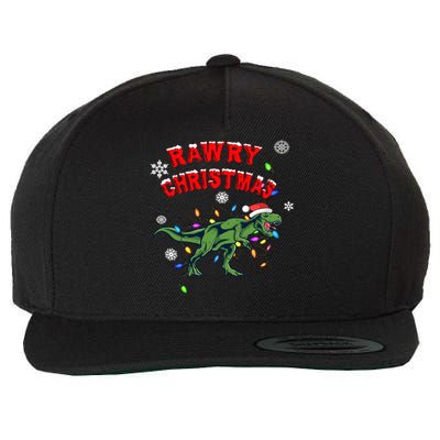 Rawry Christmas Tree Rex Gift Wool Snapback Cap