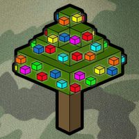 Retro Christmas Tree Blocks Gaming Craft Legacy Tie Dye Trucker Hat