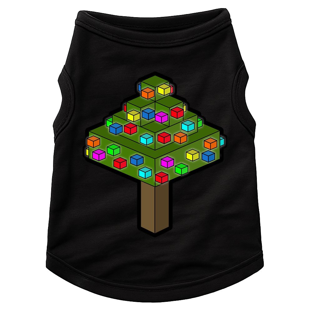 Retro Christmas Tree Blocks Gaming Craft Doggie Tank