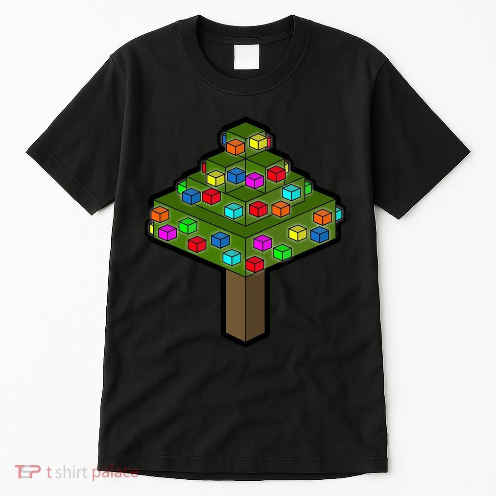 Retro Christmas Tree Blocks Gaming Craft Tall T-Shirt