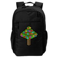 Retro Christmas Tree Blocks Gaming Craft Backpack
