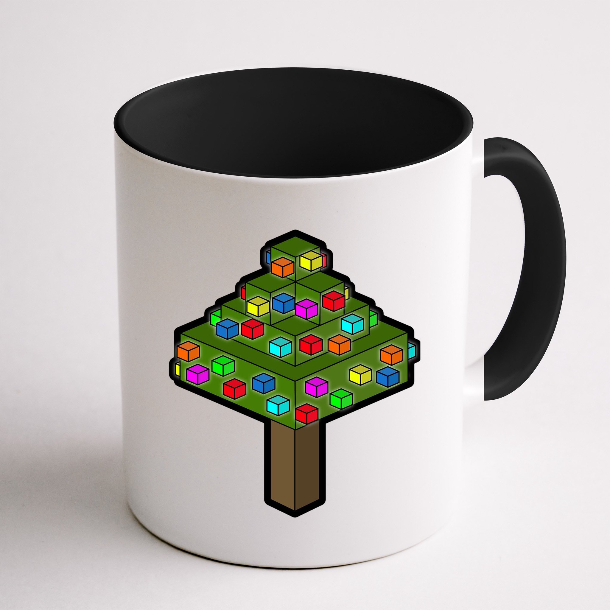 Retro Christmas Tree Blocks Gaming Craft Mug