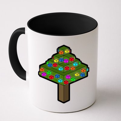 Retro Christmas Tree Blocks Gaming Craft Mug