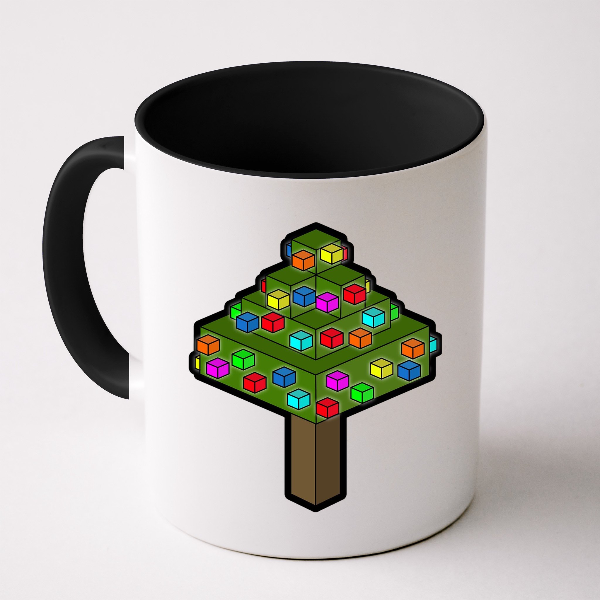 Retro Christmas Tree Blocks Gaming Craft Mug