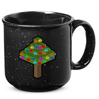 Retro Christmas Tree Blocks Gaming Craft 15oz Campfire Ceramic Mug