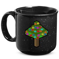 Retro Christmas Tree Blocks Gaming Craft 15oz Campfire Ceramic Mug