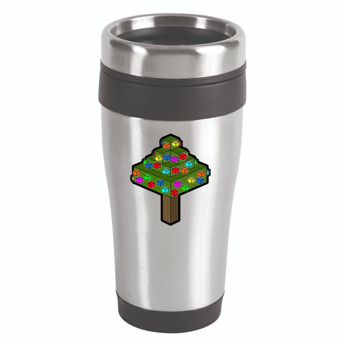 Retro Christmas Tree Blocks Gaming Craft 16oz Travel Tumbler