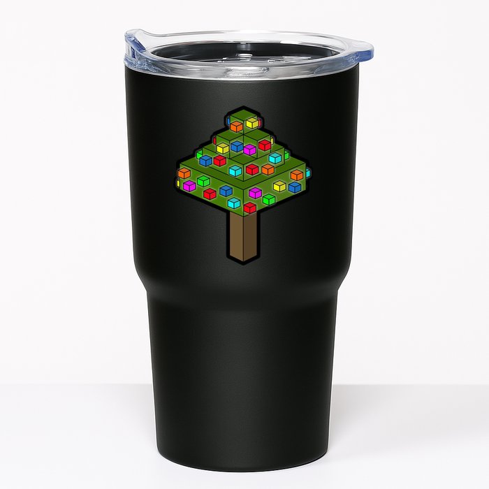 Retro Christmas Tree Blocks Gaming Craft Tumbler