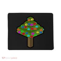 Retro Christmas Tree Blocks Gaming Craft Mousepad