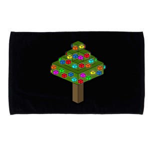 Retro Christmas Tree Blocks Gaming Craft Microfiber Hand Towel