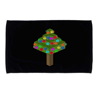 Retro Christmas Tree Blocks Gaming Craft Microfiber Hand Towel