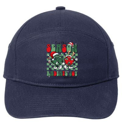 Radiology Christmas Tis The Season To Radiate Joy Xray Tech 7-Panel Snapback Hat