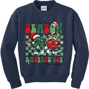 Radiology Christmas Tis The Season To Radiate Joy Xray Tech Kids Sweatshirt