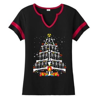 Radiology Christmas Tree Holiday Season Ladies Halftime Notch Neck Tee