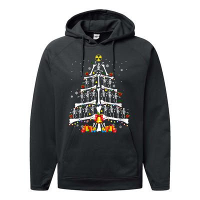 Radiology Christmas Tree Holiday Season Performance Fleece Hoodie