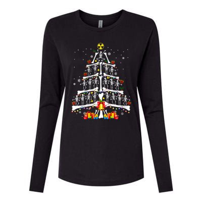 Radiology Christmas Tree Holiday Season Womens Cotton Relaxed Long Sleeve T-Shirt