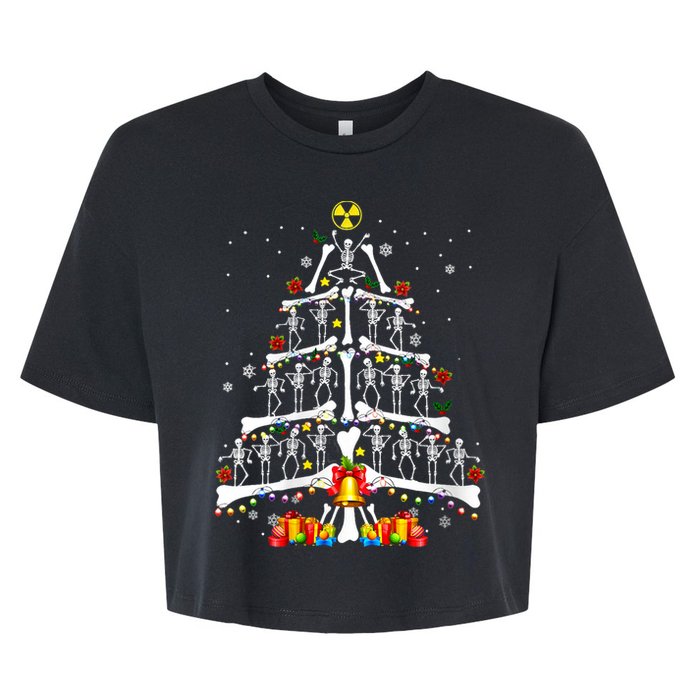 Radiology Christmas Tree Holiday Season Bella+Canvas Jersey Crop Tee