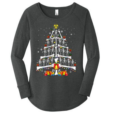 Radiology Christmas Tree Holiday Season Women's Perfect Tri Tunic Long Sleeve Shirt