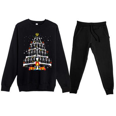 Radiology Christmas Tree Holiday Season Premium Crewneck Sweatsuit Set