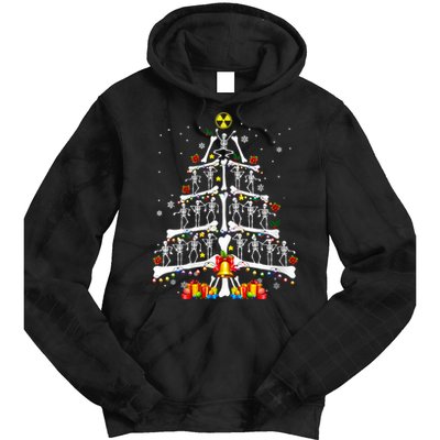 Radiology Christmas Tree Holiday Season Tie Dye Hoodie