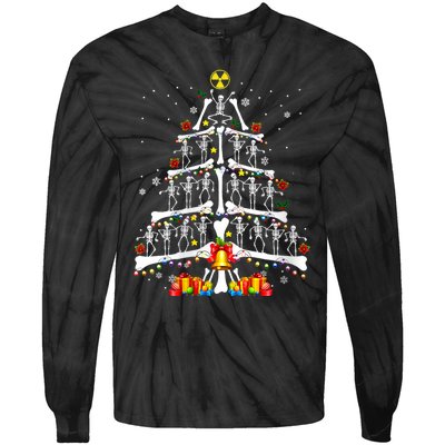 Radiology Christmas Tree Holiday Season Tie-Dye Long Sleeve Shirt