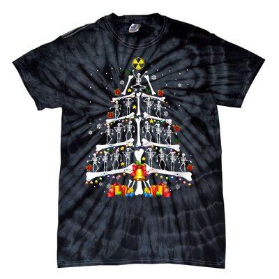 Radiology Christmas Tree Holiday Season Tie-Dye T-Shirt