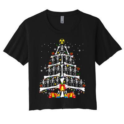 Radiology Christmas Tree Holiday Season Women's Crop Top Tee