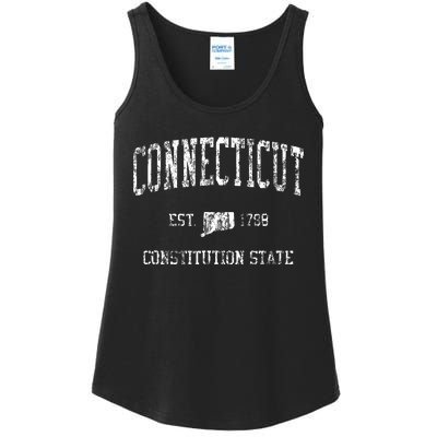 Retro Connecticut T Vintage Sports Design Ladies Essential Tank