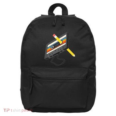 Retro Cassette Tape Pencil 70s 80s 90s Music Mixtape 16 in Basic Backpack