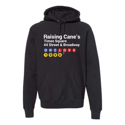 Raising Canes Times Square Fast Food Lover Premium Hoodie