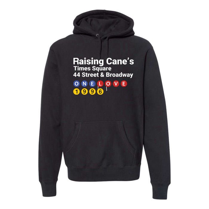 Raising Canes Times Square Fast Food Lover Premium Hoodie