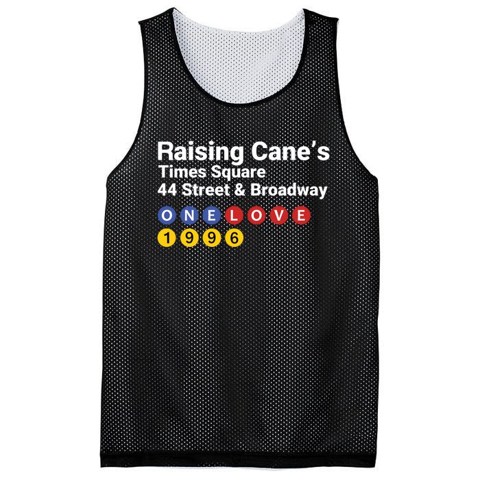 Raising Canes Times Square Fast Food Lover Mesh Reversible Basketball Jersey Tank