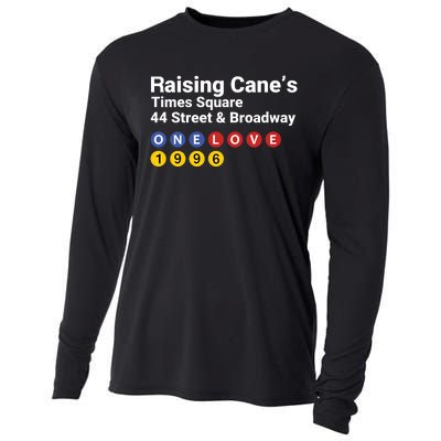 Raising Canes Times Square Fast Food Lover Cooling Performance Long Sleeve Crew