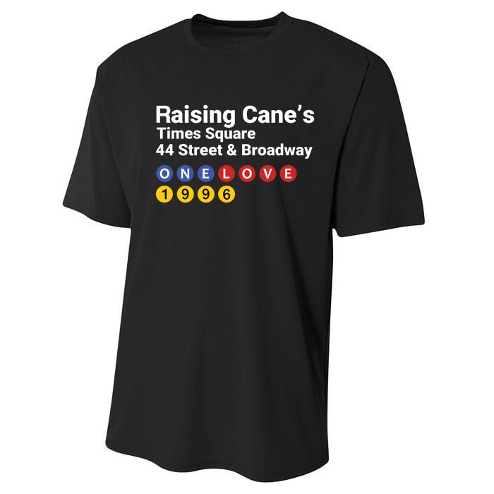 Raising Canes Times Square Fast Food Lover Performance Sprint T-Shirt