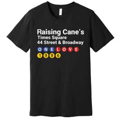 Raising Canes Times Square Fast Food Lover Premium T-Shirt