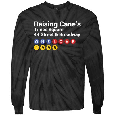 Raising Canes Times Square Fast Food Lover Tie-Dye Long Sleeve Shirt