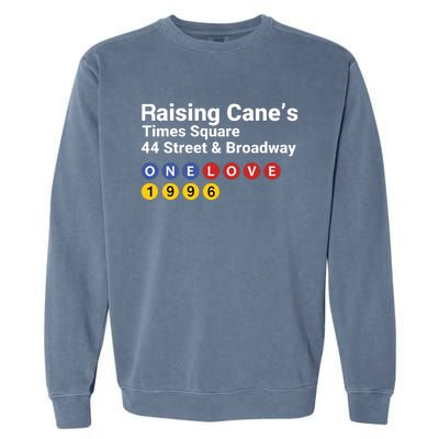 Raising Canes Times Square Fast Food Lover Garment-Dyed Sweatshirt