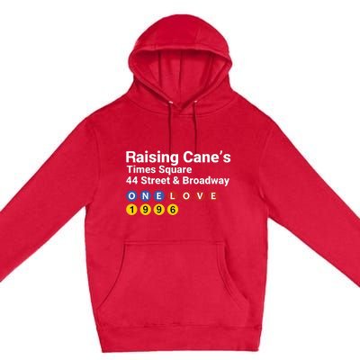 Raising Canes Times Square Fast Food Lover Premium Pullover Hoodie