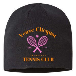 Retro Champagne Tennis Club  Best Gift Costume Halloween Xmas Sustainable Beanie