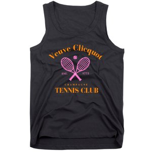 Retro Champagne Tennis Club  Best Gift Costume Halloween Xmas Tank Top