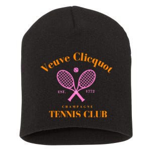 Retro Champagne Tennis Club  Best Gift Costume Halloween Xmas Short Acrylic Beanie