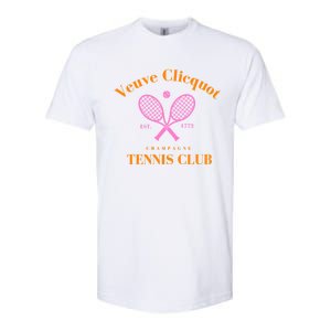 Retro Champagne Tennis Club  Best Gift Costume Halloween Xmas Softstyle CVC T-Shirt