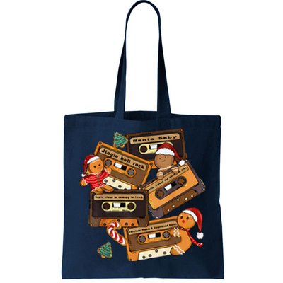 Retro Cassette Tapes With Christmas Music Carols Tote Bag