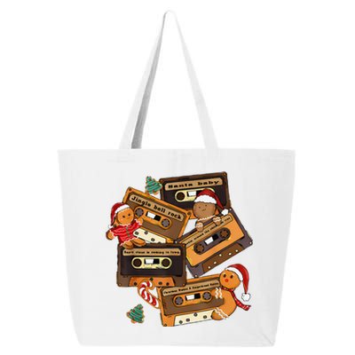 Retro Cassette Tapes With Christmas Music Carols 25L Jumbo Tote