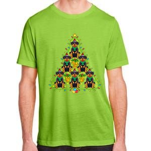 Rottweiler Christmas Tree Gift For Rottweiler Lover Adult ChromaSoft Performance T-Shirt