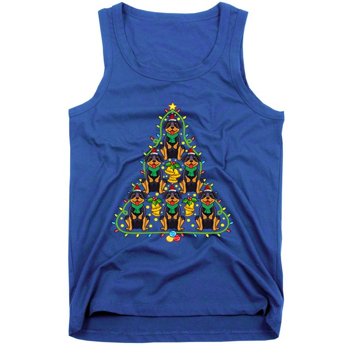 Rottweiler Christmas Tree Gift For Rottweiler Lover Tank Top