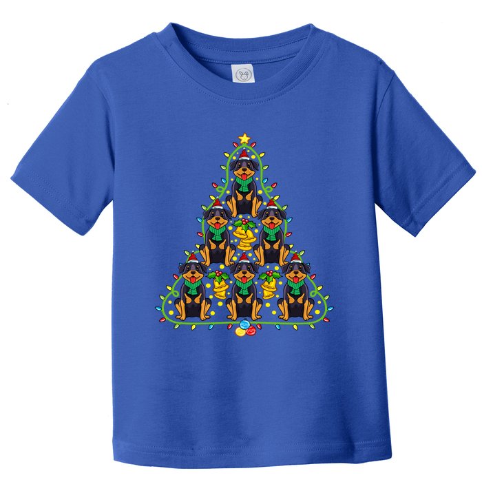 Rottweiler Christmas Tree Gift For Rottweiler Lover Toddler T-Shirt