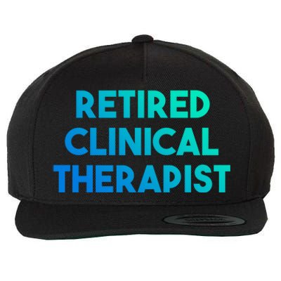 Retired Clinical Therapist Meaningful Gift Wool Snapback Cap