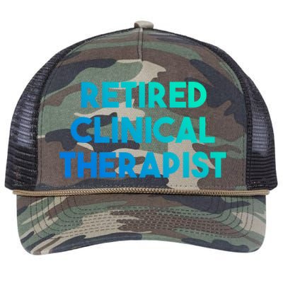 Retired Clinical Therapist Meaningful Gift Retro Rope Trucker Hat Cap