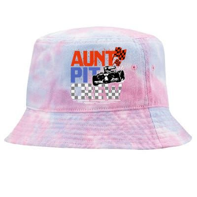 Race Car Themed Birthday Party Gift Aunt Pit Crew Costume Tie-Dyed Bucket Hat